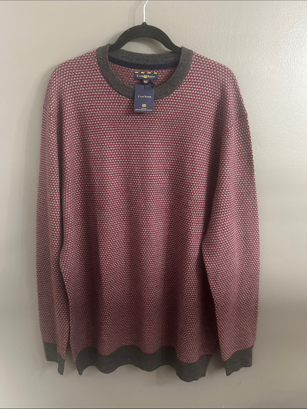 Club Room Men's Merino Wool Crewneck Sweater